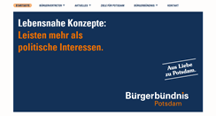 Desktop Screenshot of buergerbuendnis-potsdam.de