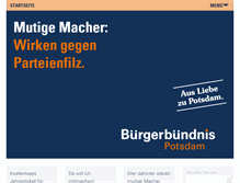 Tablet Screenshot of buergerbuendnis-potsdam.de